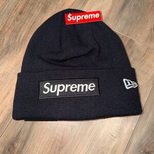 Supreme Black Knit Hat